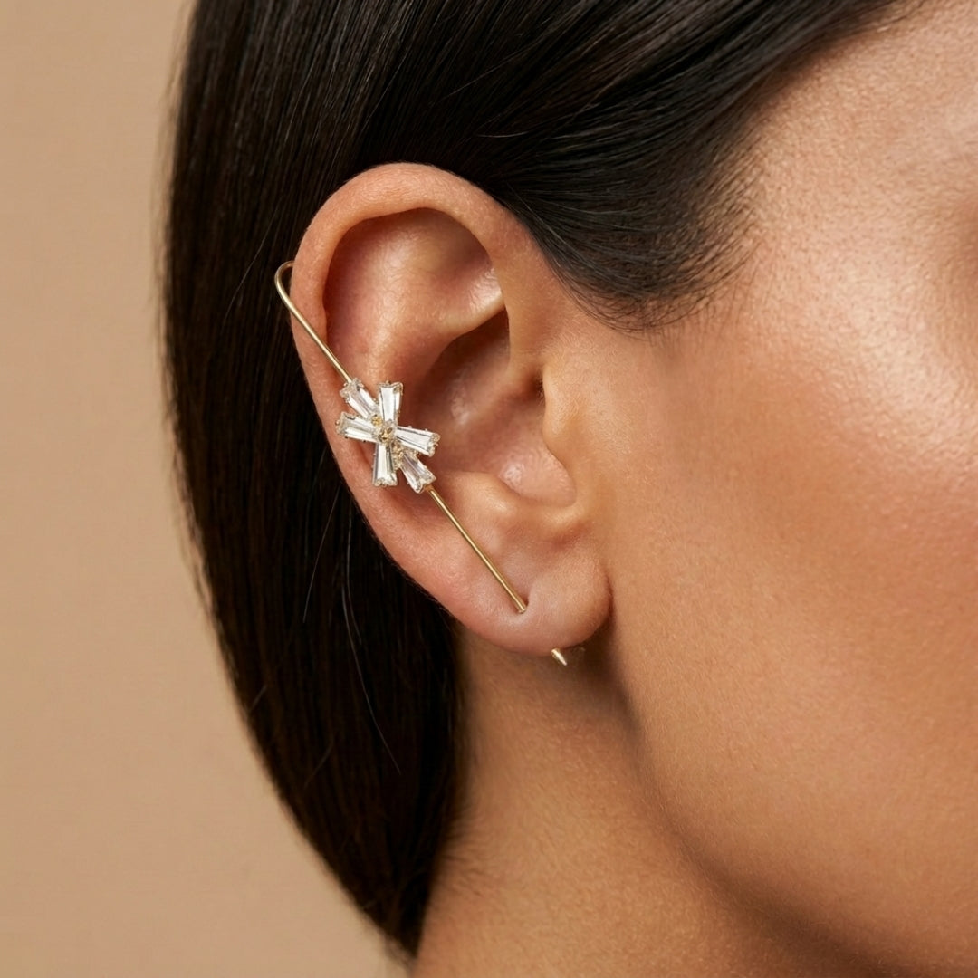 Aurex Arc Crystal Ear Climbers