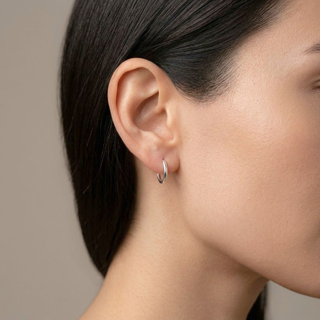 Minimalist Silver Hoop Earrings