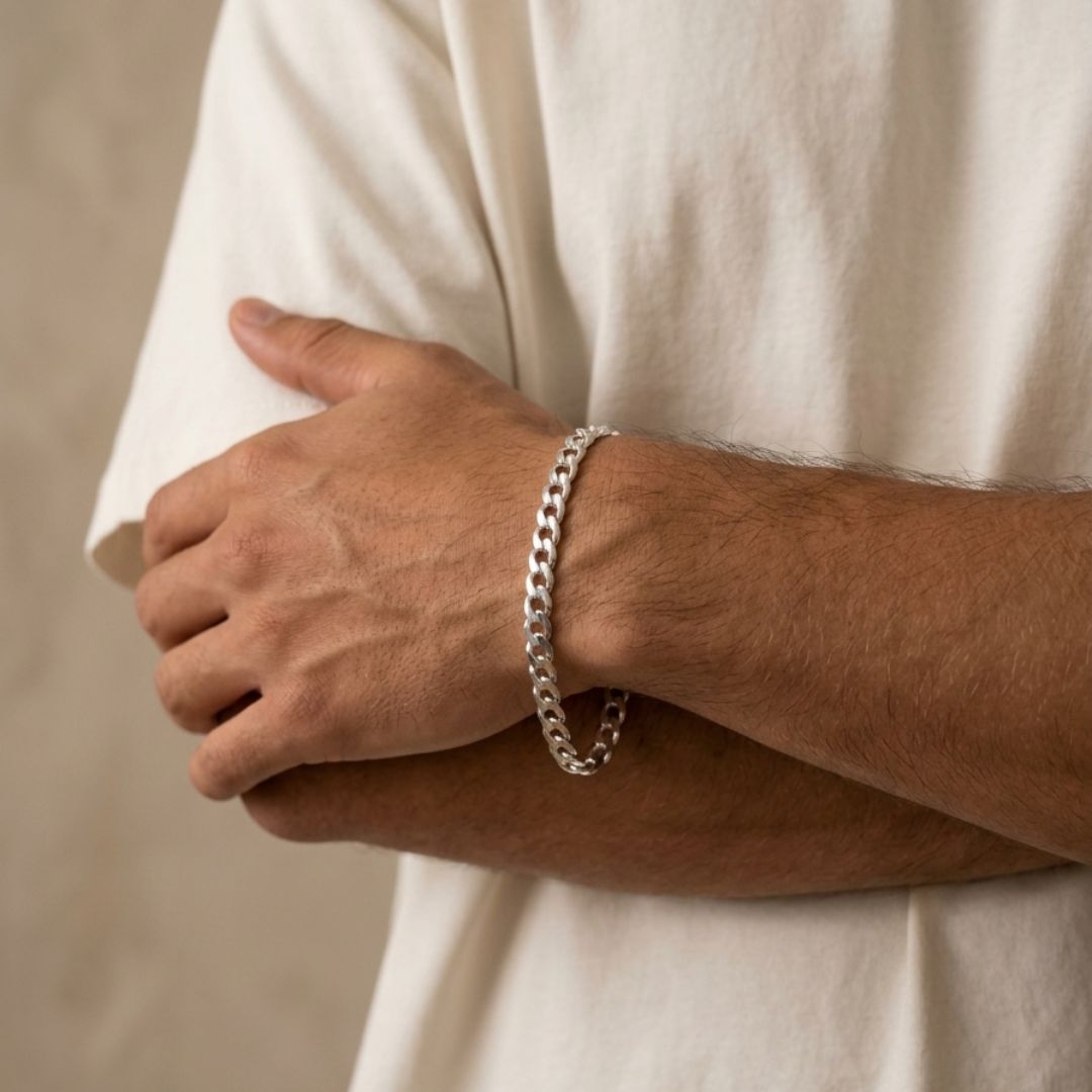 Silver Forge Chain Bracelet (19g)