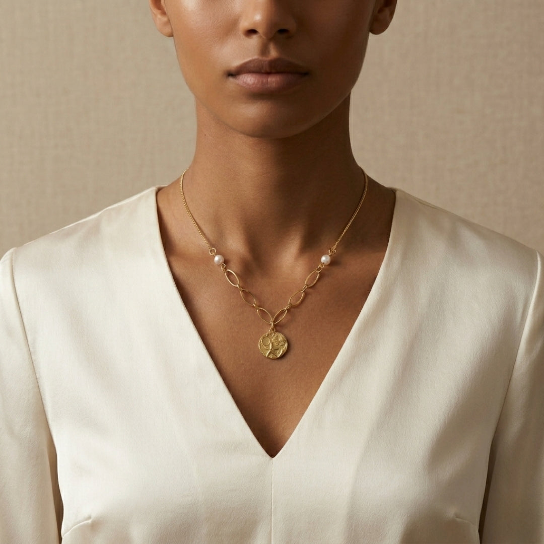 Flora Coin Necklace