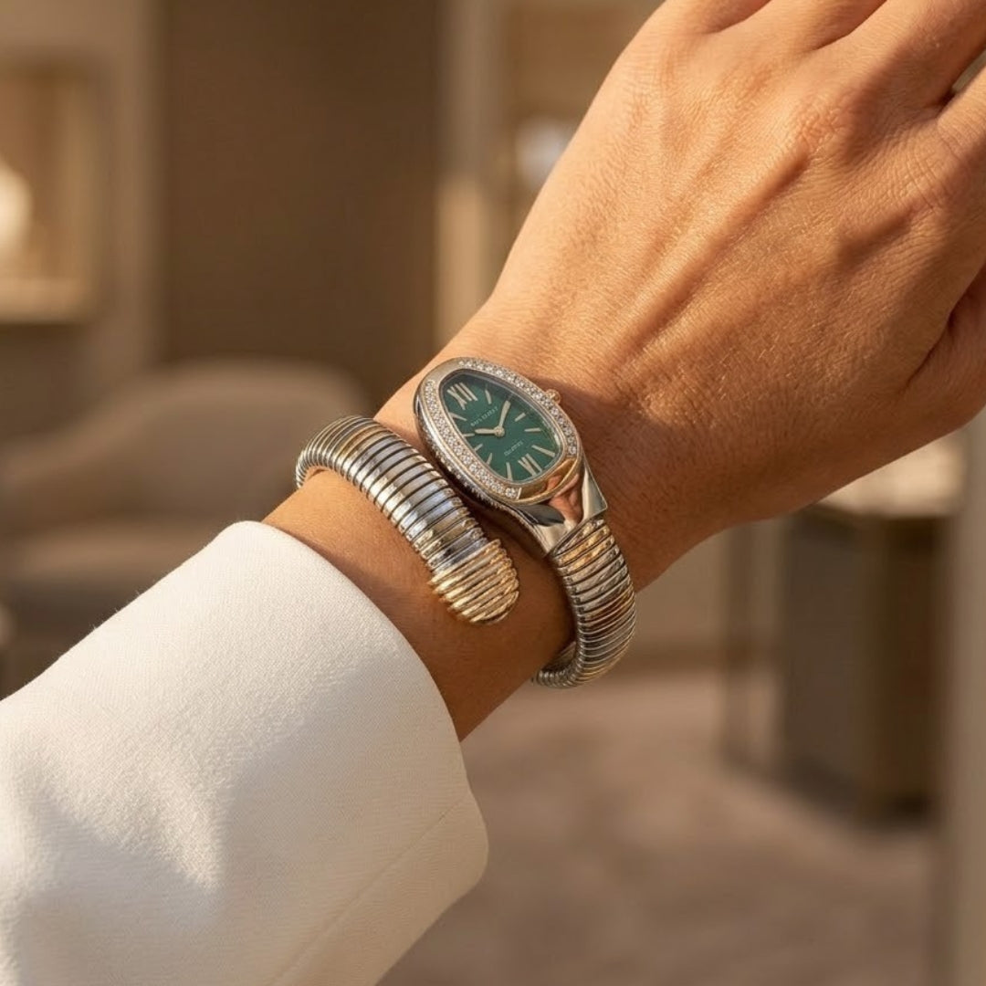 Verde Serpente Time Cuff