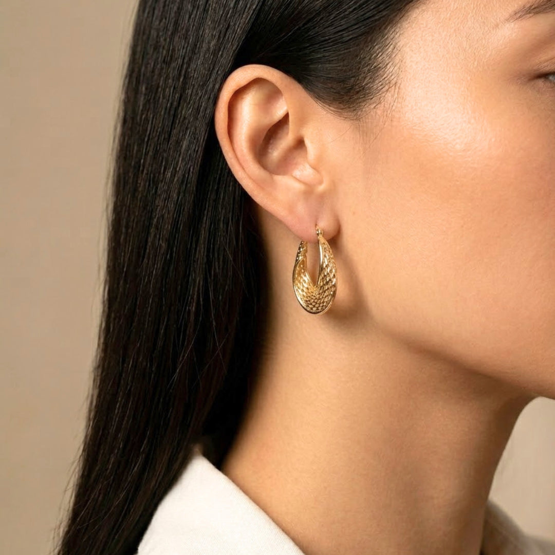 Aurora Weave Hoop Earrings