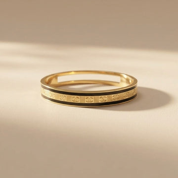 Orion Noir Script Bangle