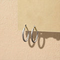 925 Silver Luna Hoops