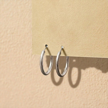 925 Silver Luna Hoops