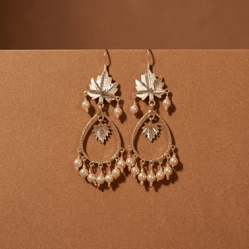 Pearl Chand Bali  925 Silver