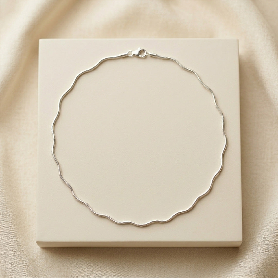 925 Silver Ripple Strand Necklace