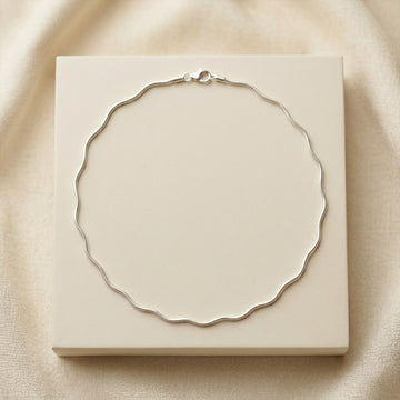 925 Silver Ripple Strand Necklace