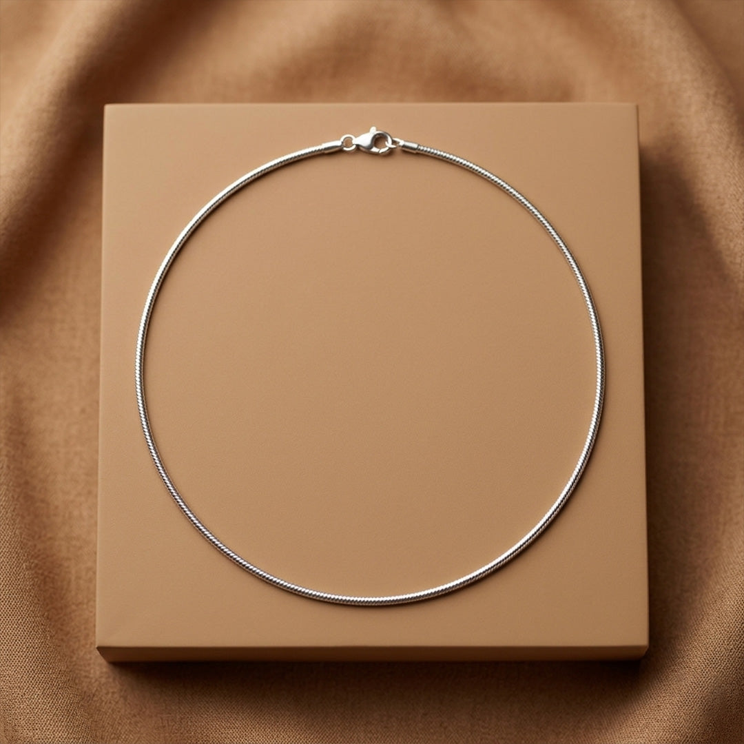 925 Silver sleek Choker necklace
