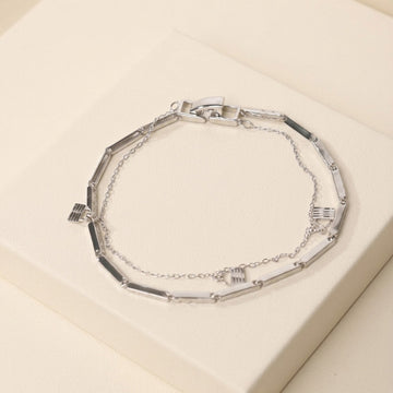 925 Silver Elysian Bar Bracelet