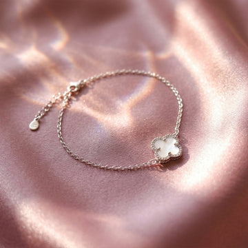 925 Silver Ivory Clover Grace Bracelet