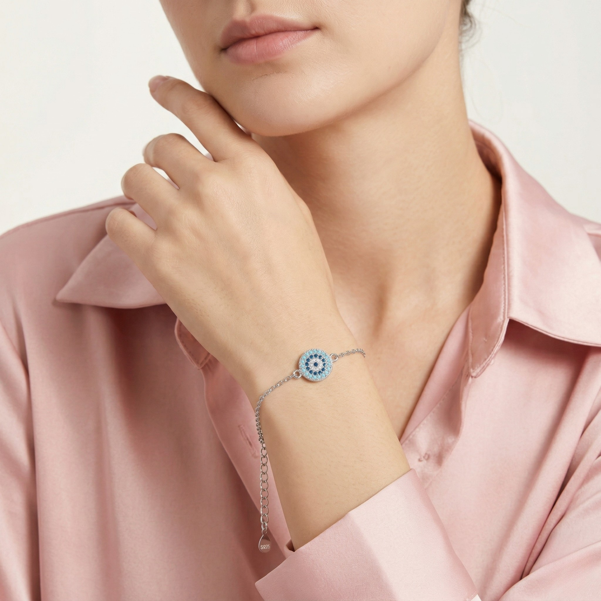 925 Silver Radiant Evil Eye Bracelet