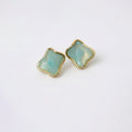 Aquamarine Gold Earrings