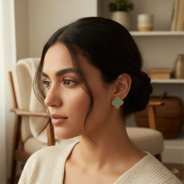 Aquamarine Gold Earrings