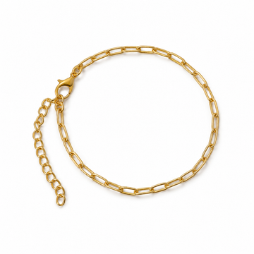 Golden Paperclip Brass Bracelet