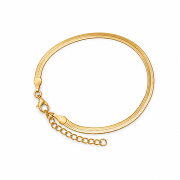 Golden Herringbone Brass Bracelet