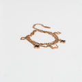 Clover Charm Rose Gold Layered Bracelet