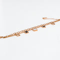 Clover Charm Rose Gold Layered Bracelet