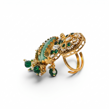 Meher Jade Crescent Ring