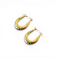 Gold Swirl Hoops