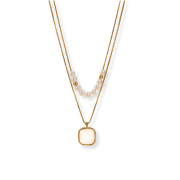 Liora Veil Layered Pearl Necklace