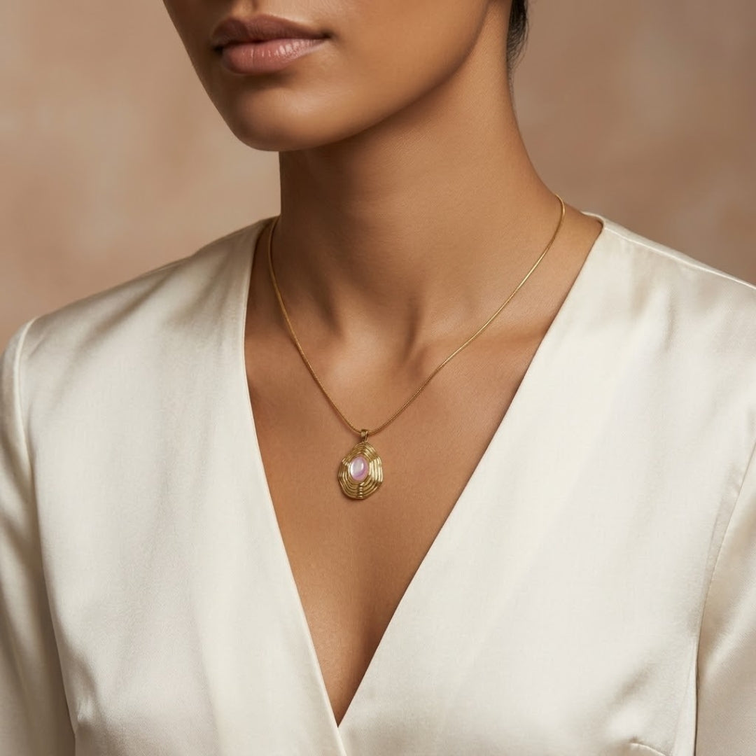 Aurex Drift Sculpted Pendant Necklace