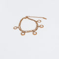 Pearl Charm Layered Rose Gold Bracelet