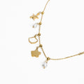 Pearl Gold Charm Bracelet