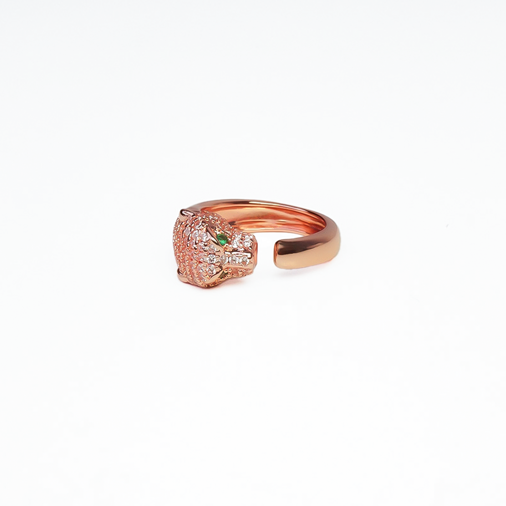The Empress Panther Rose Gold Adjustable Ring