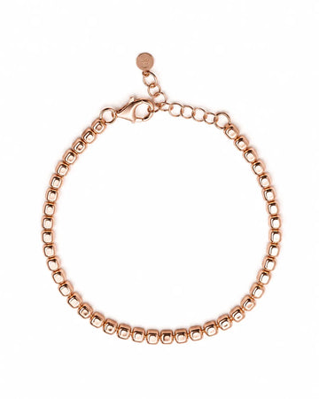Rose Gold Beaded Elegance Bracelet