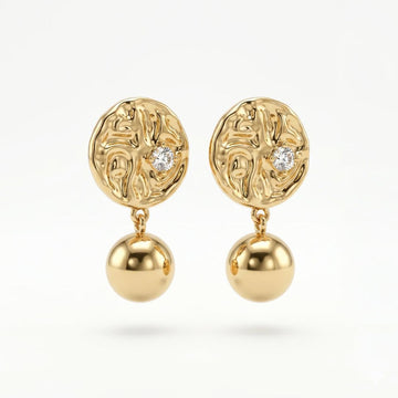 Celeste Drop Ball Earrings