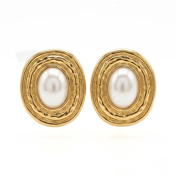 Celestia Pearl Halo Stud Earrings