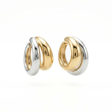 Dualuxe Two-Tone Hoop Earrings