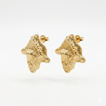 Aurelia Crushed Gold Stud Earrings