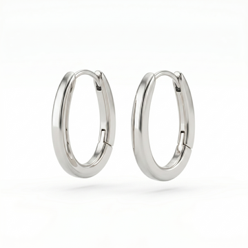 Luna Silver Hoop Earrings