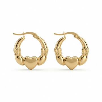 Amora Heart Hoop Earrings