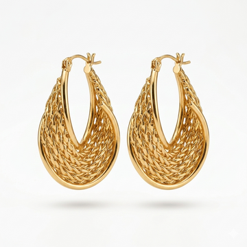 Aurora Weave Hoop Earrings