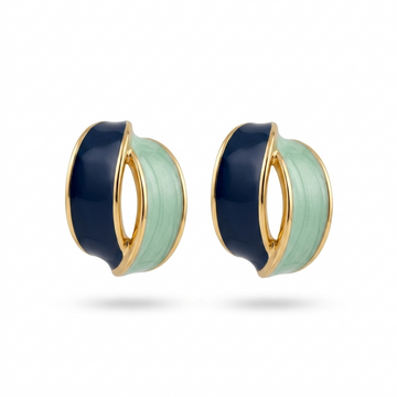 Ocean Muse Enamel Hoop Earrings