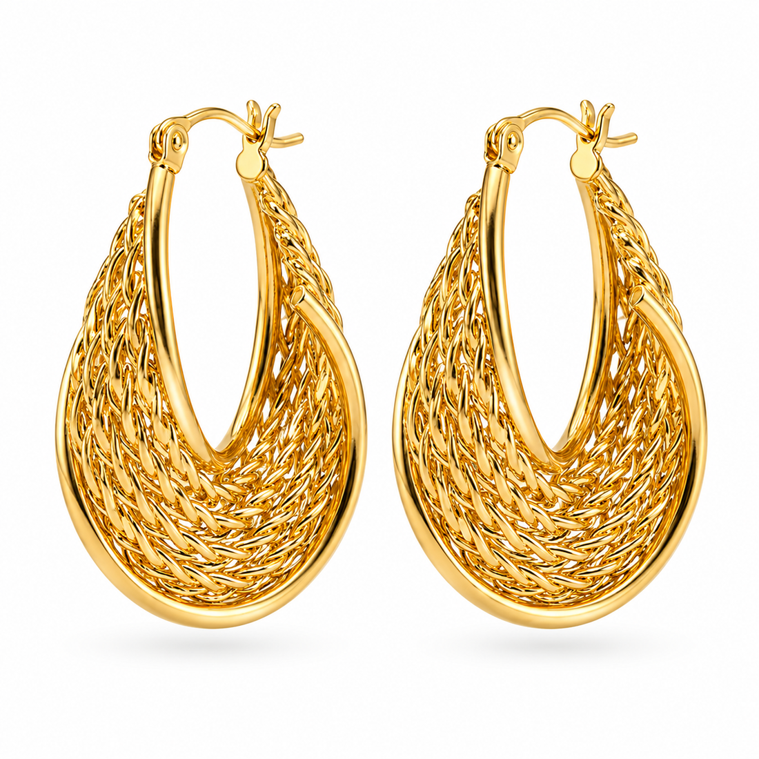 Aurora Weave Hoop Earrings