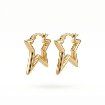 Nova Star Hoop Earrings