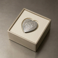 925 Silver Heart Kumkum Box